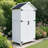 Veda Patio Fir Wood Storage Shed With Dual Doors & Roof