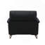 Fauteuil en cuir noir avec grain supérieur