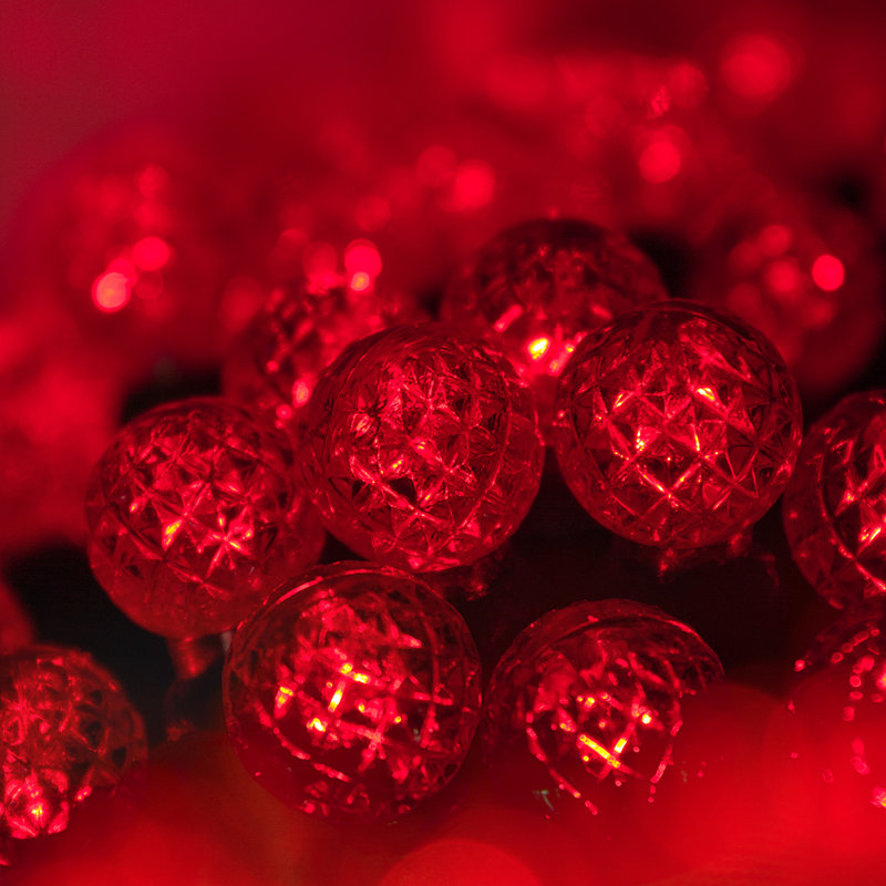 70 Light LED Mini Globe String Lights, Red