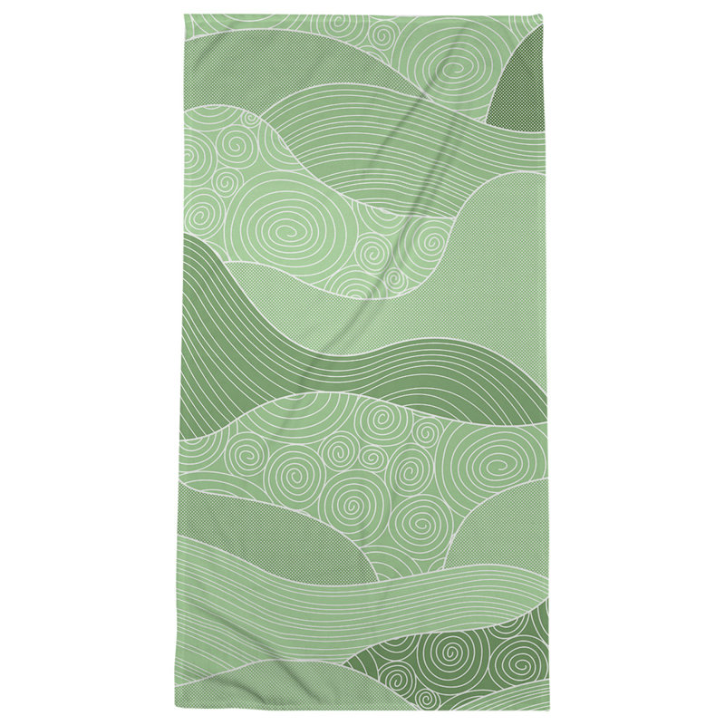 Katelyn Elizabeth Cotton Blend Beach Towel, Green