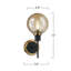 Rickey - 1-Light Wall Sconce - Black - Brushed Brass - White Glass-20502631