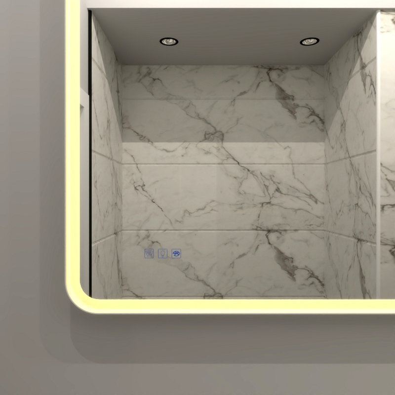 60 X 36 Rectangular Framed Dimmable Anti-Fod LED Wall Bathroom Vanity Mirror Lighted Mirror, 36" x 60"