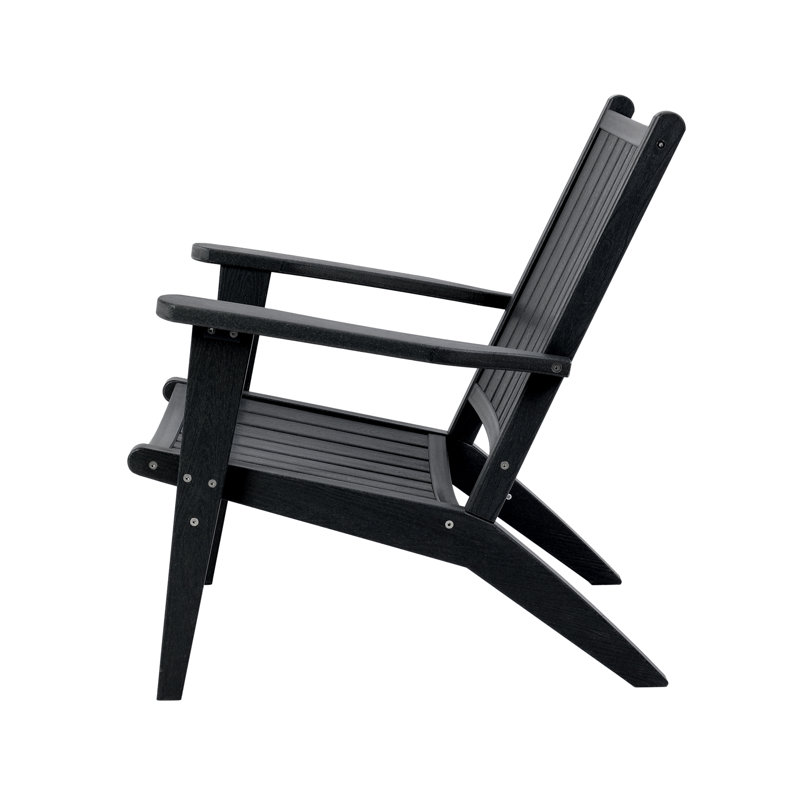 Fauteuil club Adirondack Creswell - bleu marine, Noir