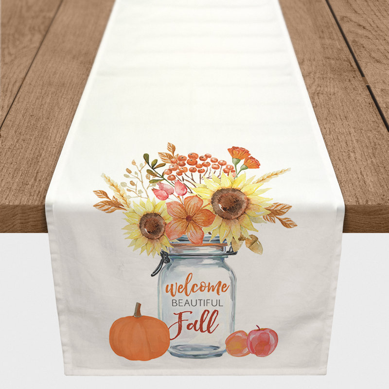 Kalista Welcome Beautiful Fall Table Runner, 72" x 16"