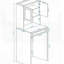 Armoire de rangement au-dessus de la laveuse avec tablette réglable