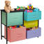 Sorbus Dresser With 5 Drawers -(Pastel/Black)
