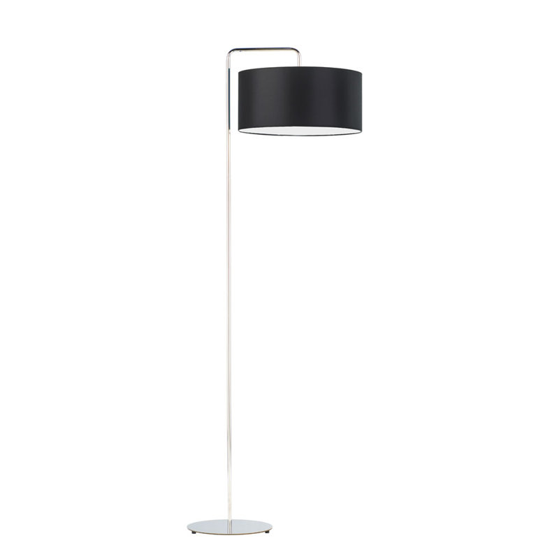 Janisse 156cm Traditional Floor Lamp, Black, Silver