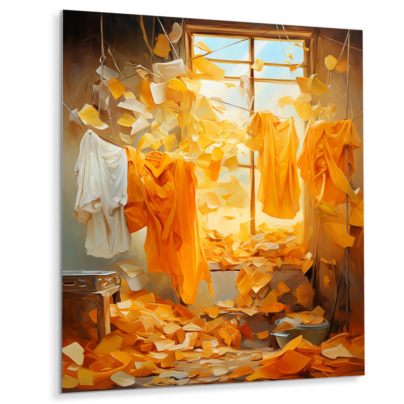 «Laundry Day», art mural en métal, H 32 po x l 16 po x P 1 po