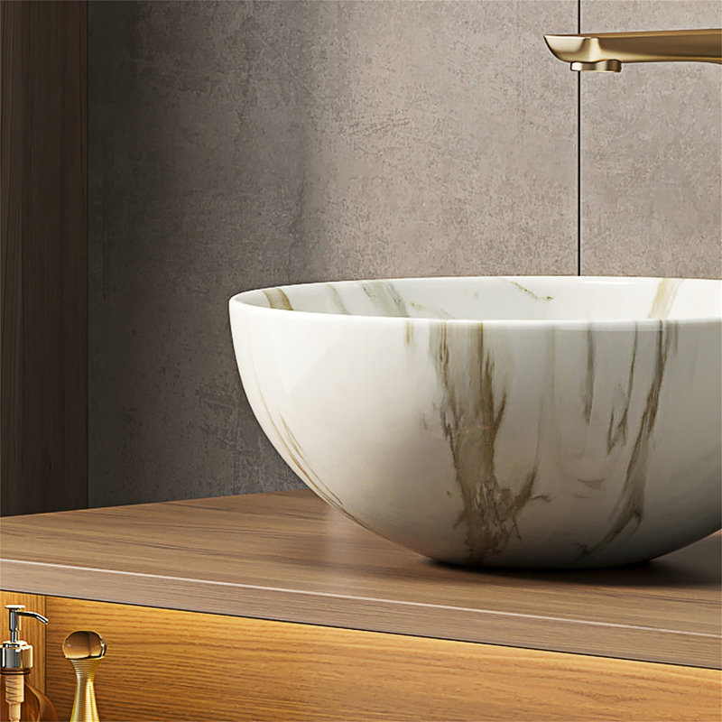 Lavabo de salle de bain 14 po, Blanc