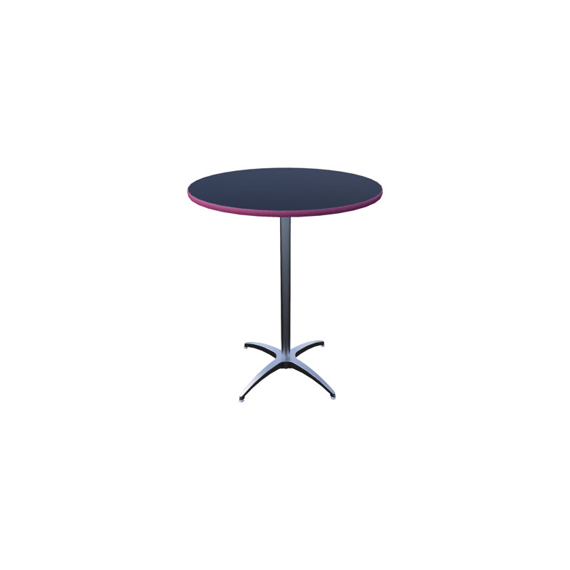 Table de social - base en aluminium - ronde, Diamètre de 30 po