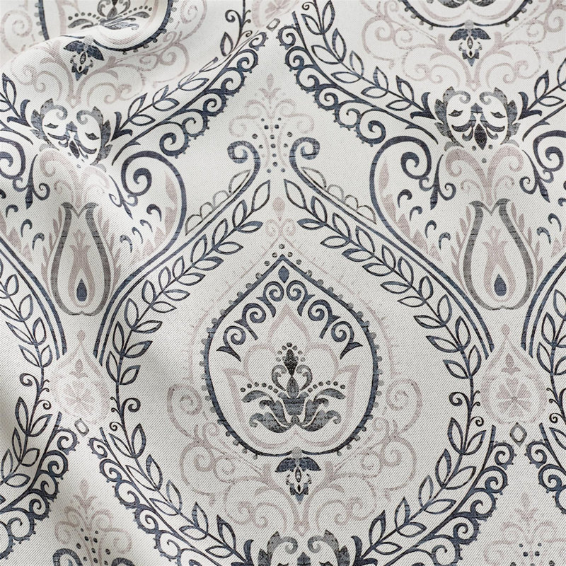 Apolinaras Victoria Ring Top Eyelet Curtains, Silver, 168cm Width x 137cm Drop