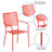 Oia Indoor-Outdoor Steel Patio Arm Chair with Square Back-20394771