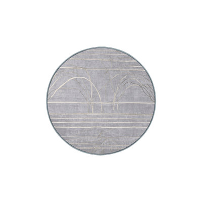 Machine Washable Blue Area Rug