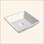 Meuble-lavabo flottant de 36 po au design moderne avec lavabo d'art en céramique, dalle de pierre plate blanche et petites tablettes de rangement, porte à fermeture douce-1464104888