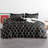 3 Pieces Duvet Cover Set, 100% Brushed Microfiber Curve Pattern Comforter Cover Set with Ties - NTBAY-50028011