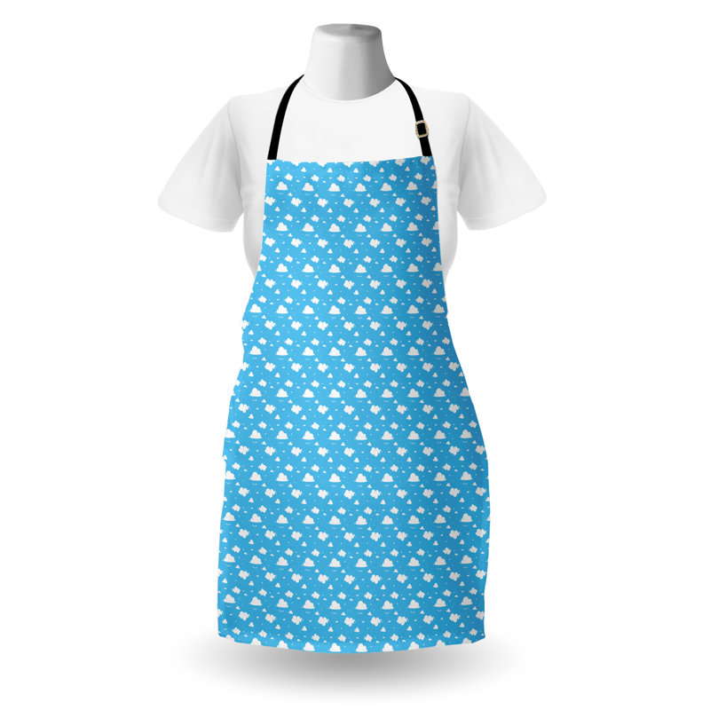 Tablier bleu ciel East Urban Home unisexe