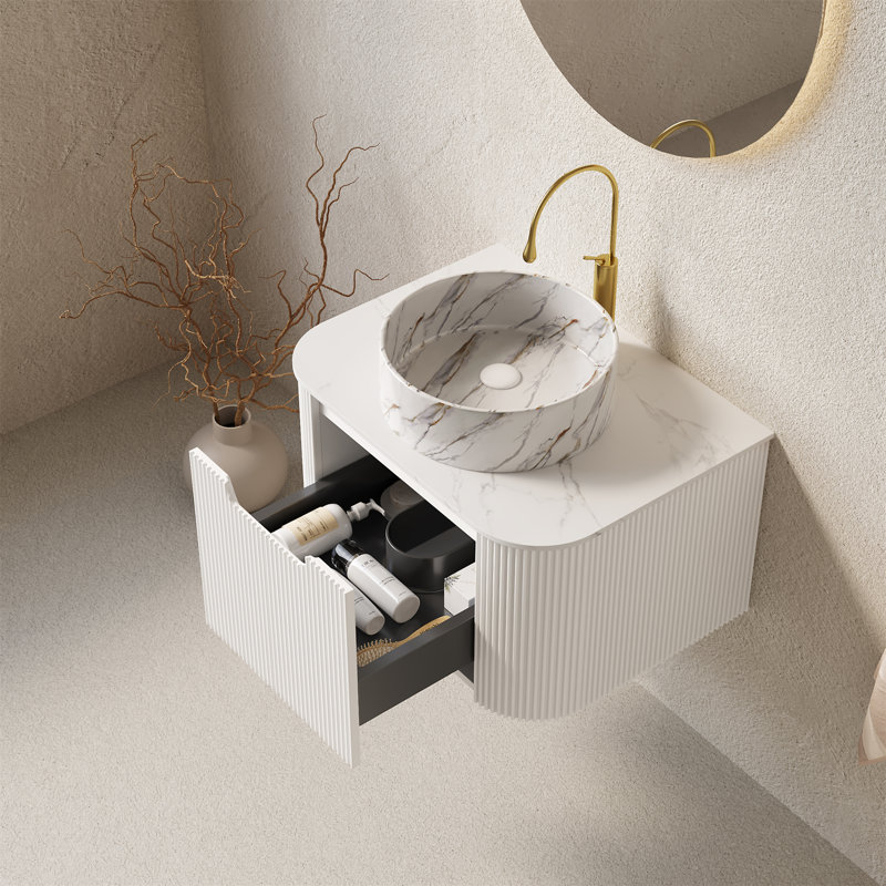 Meuble-lavabo de salle de bain 24 po Dina, Blanc, 24"