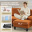 Canapé modulaire 110 po en chenille orange-767929535