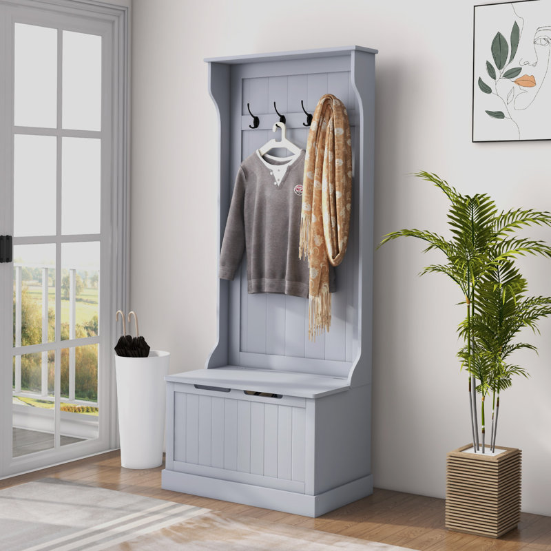 Portemanteau avec portemanteau HOMcom, Blanc