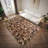 Avahlynn Patchwork Machine Woven Chenille Area Rug in Brown-298864904