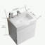 Meuble-lavabo mural 24 po avec lavabo, grand meuble-lavabo flottant mural pour salle de bain moderne, lavabo une pièce sans drain ni robinet, pré-assemblé-235739009-235739010