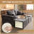 Boneless No Assembly Required Compression Packed 2-Piece Cloud Modular Corduroy Sectional Sofa-1438407908