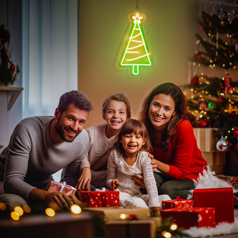 Enseigne néon d'arbre de Noël 15,7 po Jesee
