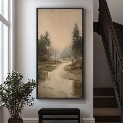 Art mural rétro sur toile, impression de paysage naturel pour décoration murale rustique