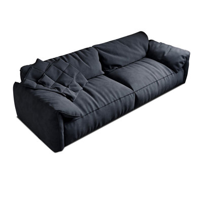 Coussin de canapé modulaire en polyester bleu Fourseat