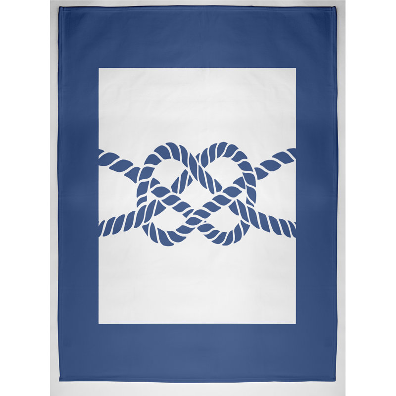 Jeté Nautical Nights, L 60 po x l 50 po x P 0,5 po, Bleu