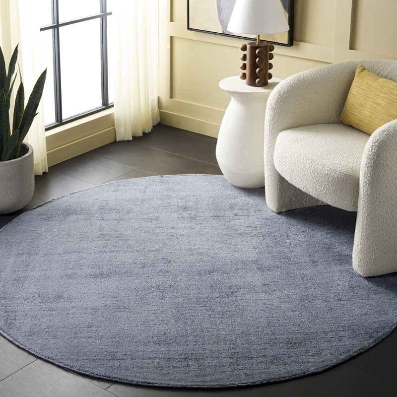 Soho 201 80% viscose; Tapis de couleur unie 20% coton, Rond 6 pi x 6 pi