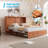 Queen Solid Wood Murphy Bed with USB & Large Storage Drawer(Mattress Not Included)-1656822777