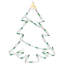 Décoration de sapin de Noël 15 "vert et jaune