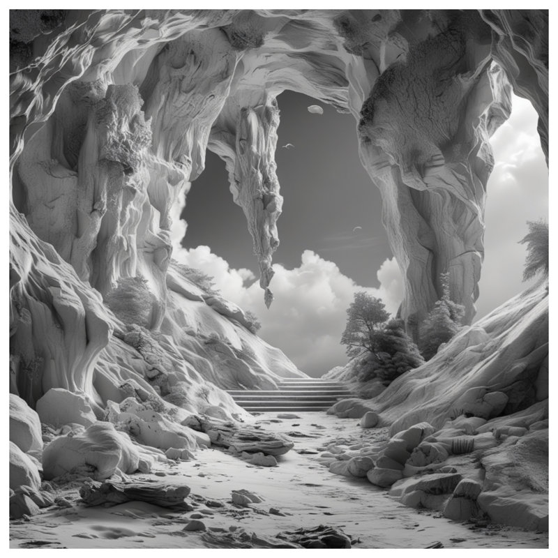 Rideaux de douche monochromes Rocky Landscape, L 70 po x H 93 po