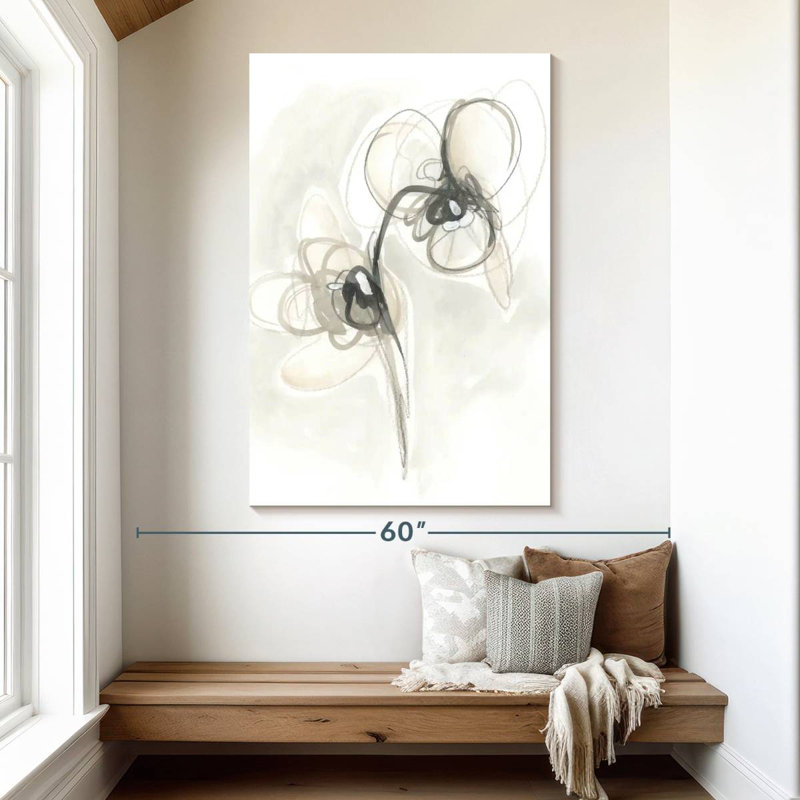Avery - geste floral neutre I, H 51 po x l 34 po