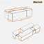 Table basse extensible avec finition ultrabrillante, 2 espaces de rangement cachés, 2 tiroirs et bords contrastants-460879317