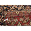 Tapis rouge semi-antique à motif floral authentique 4 pi 6 po x 6 pi 7 po