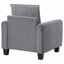 Fauteuil d'appoint rembourré en tissu gris