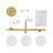 3-Light Glass Semi Flush Mount