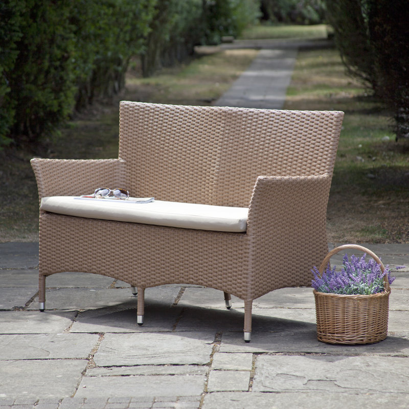 Banc de jardin en rotin Pascal