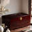 Hand-Carved Solid Wood Small Accent Trunk-112658633