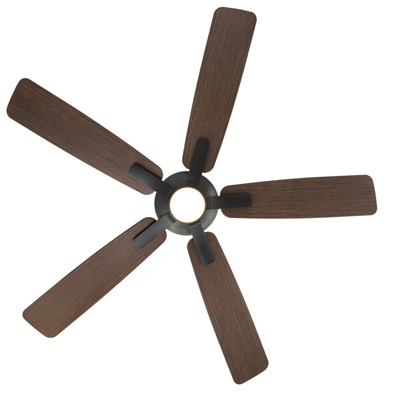 Mykonos 5 - Blade Smart Ceiling Fan with Remote Control and LED Light Kit Included, Works With Alexa and iOS / Android App