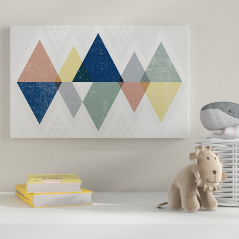 Art sur toile Guarani «Mod Triangles I Soft Crop», H 16 po x l 24 po x P 2 po