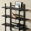 Vitrine moderne en bois massif noir minimaliste