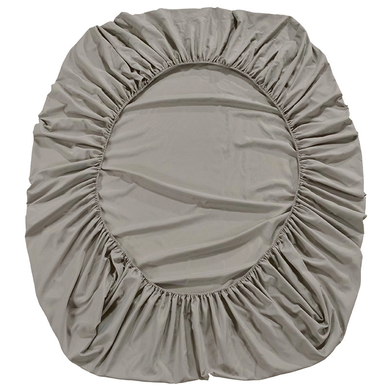 Egyptian Cotton Sateen Fitted Sheet, Standard, Gray