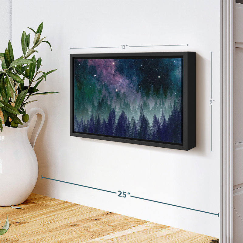 Nature "Art mural forêt galaxie", H 9 po x l 13 po