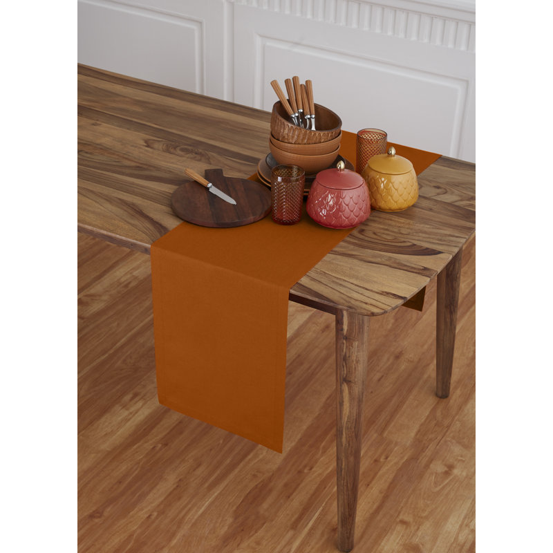 Dru - Cotton Linen Table Runner, 108" x 14", Cinnamon