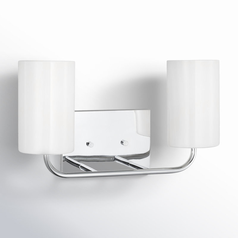 2 Light Dimmable Vanity Light, Chrome, No