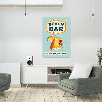 «Beach Bar Summer Tropical Cocktail Bar Art», art mural plage tropicale