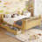 Full Size Wood Platform Bed for Kids, Wood Low Profile Full Bed with Rails for Girls and Boys, Natural-1347205689-1347205692